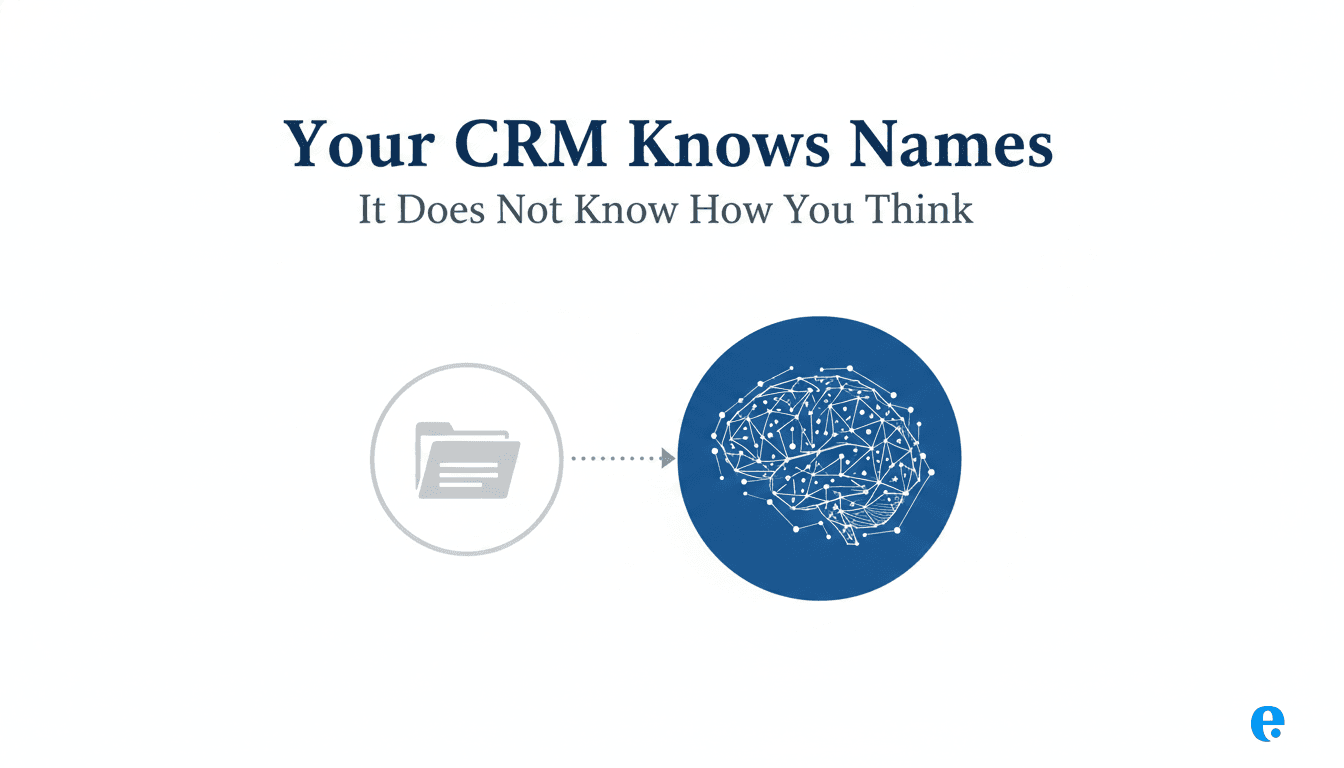 Your CRM Knows Names. It Does Not Know How You Think.