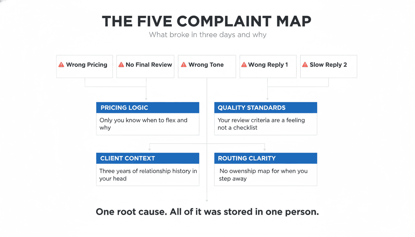 I Took Three Days Off and Came Back to Five Client Complaints