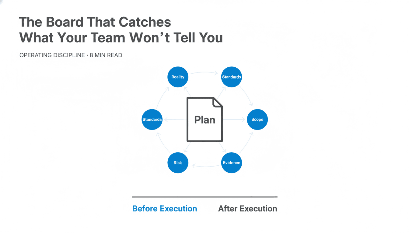 The Board That Catches What Your Team Won't Tell You